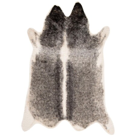 Safavieh 6 x 8 ft. Faux Cow Hide Power Loomed Rectangle Area Rug Grey & Ivory FCH203F-68